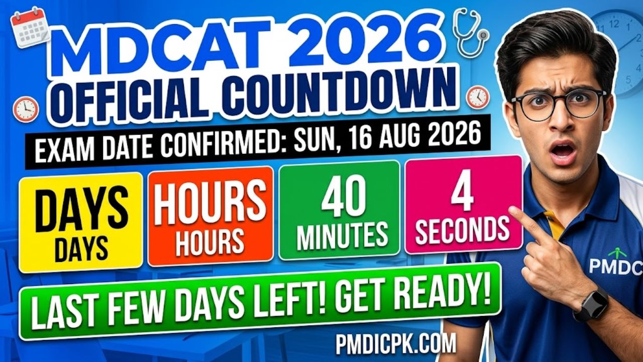 MDCAT 2026 Test Date Countdown