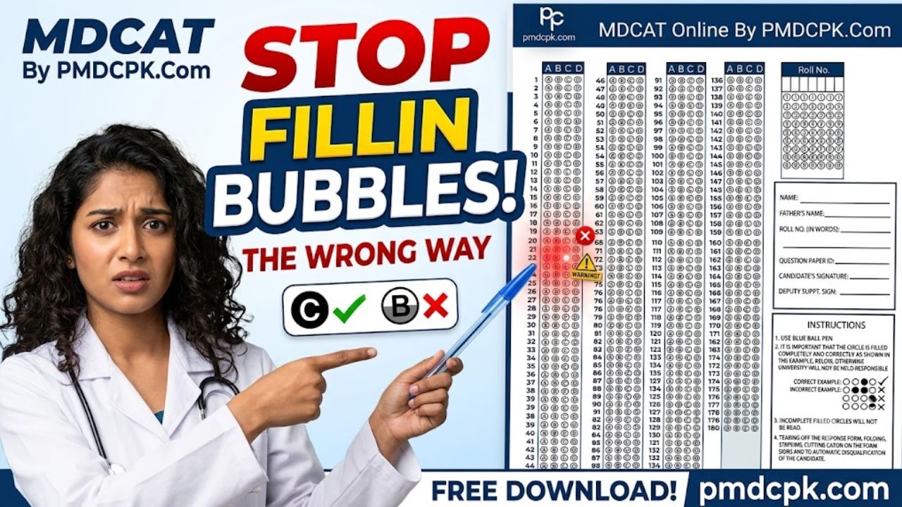 MDCAT Bubble Sheet PDF Free Download