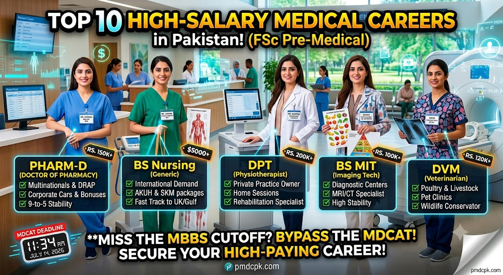 High-Salary Careers After FSc Pre-Medical in Pakistan